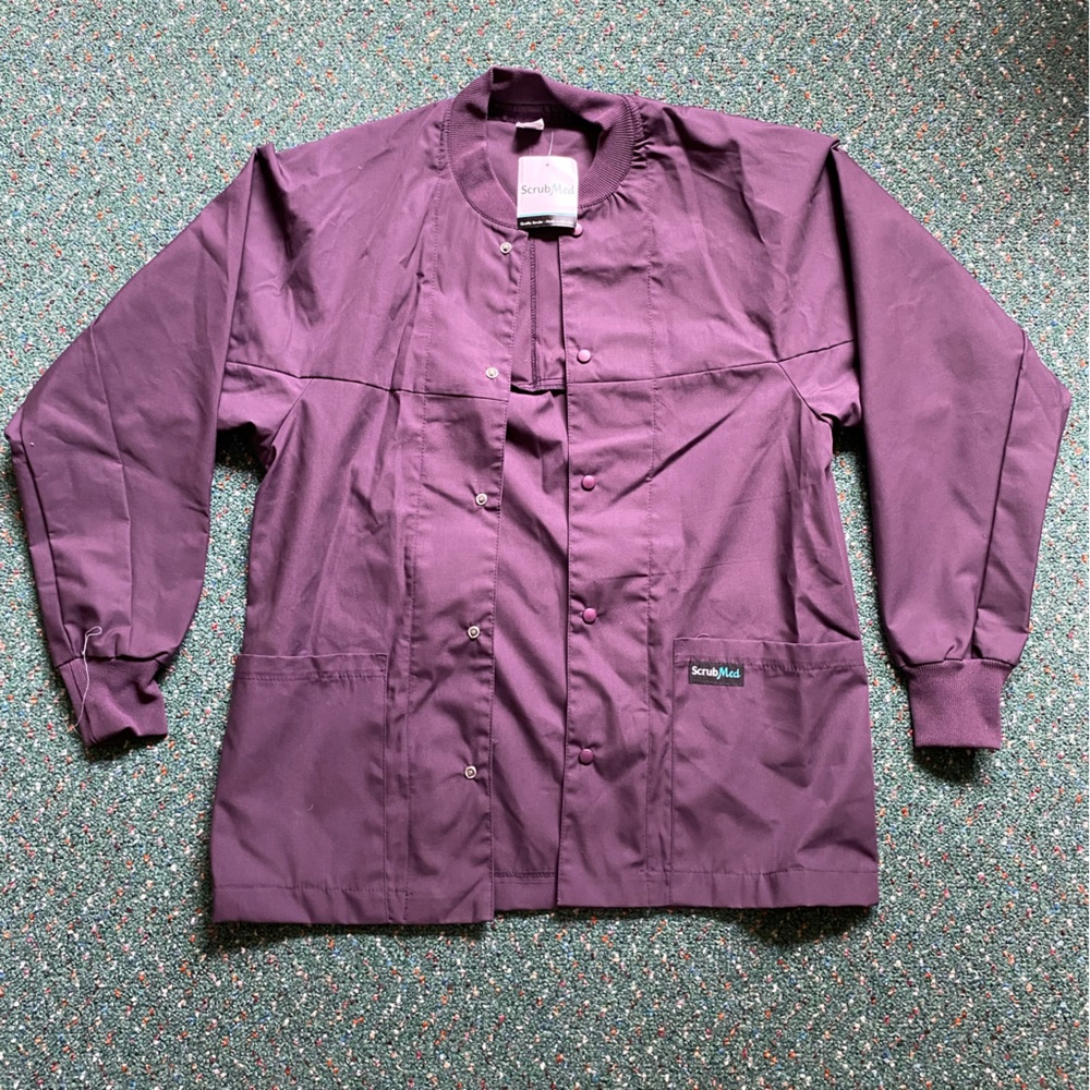 ScrubMed Dental Assisting Lab Jacket (Color Eggplant) XS